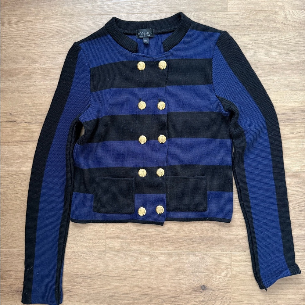 Topshop Military Sweater Jacket